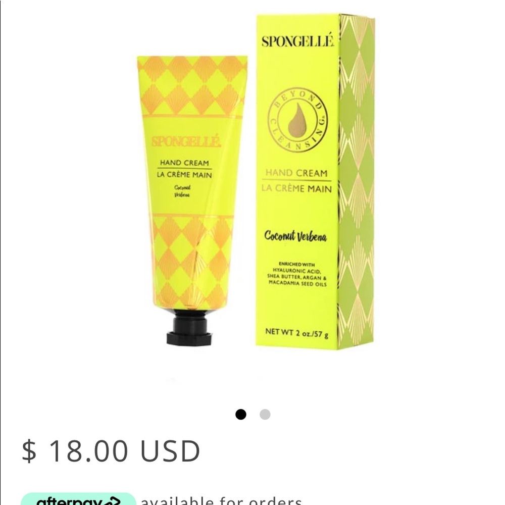 NIB Spongelle Hand Cream, Coconut Verbena